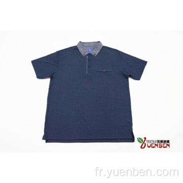 Chemise à col oxford imprimé en jersey pour homme